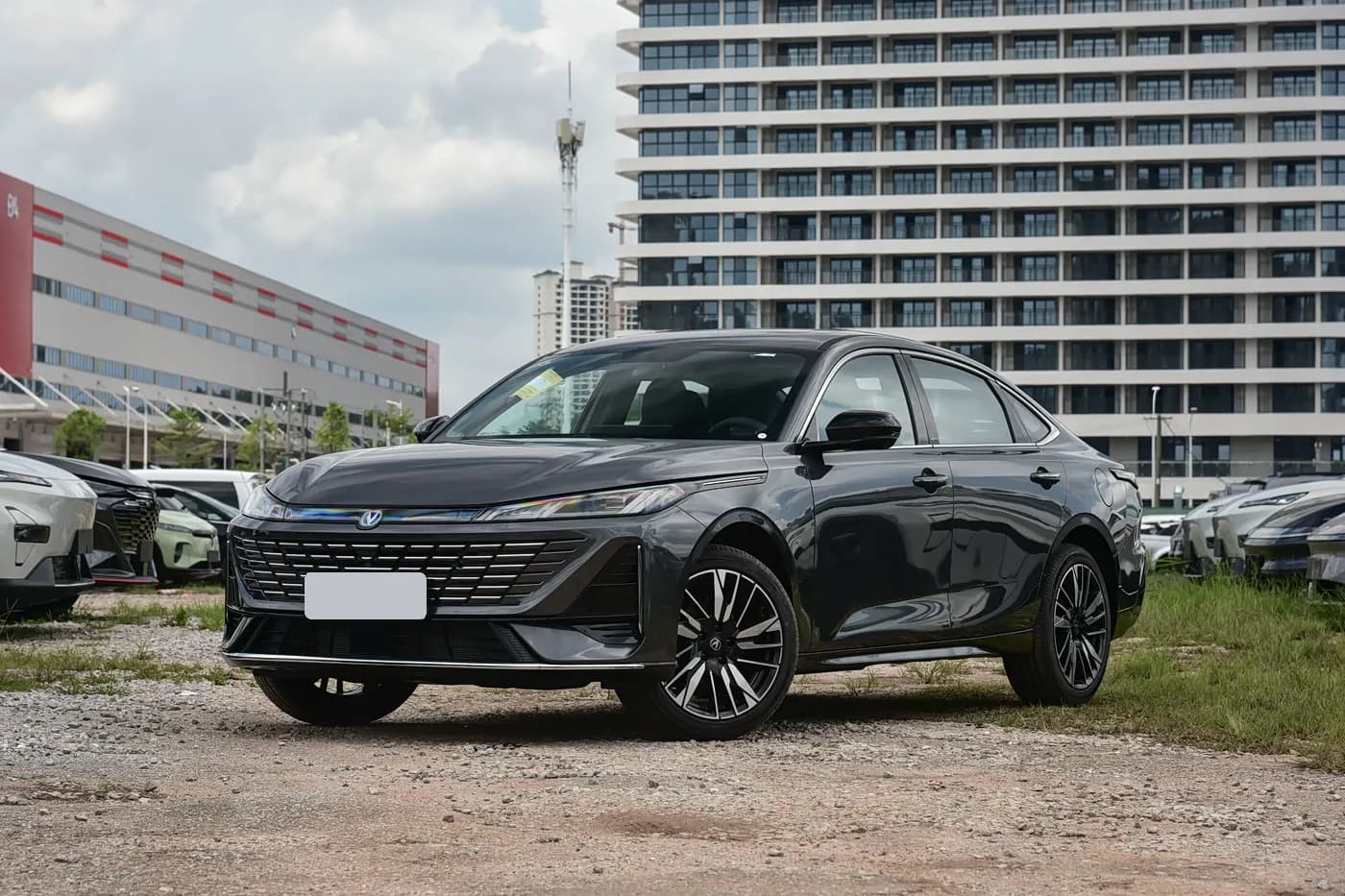2026 Changan EADO Hybrid — front three-quarter view, compact sedan for export