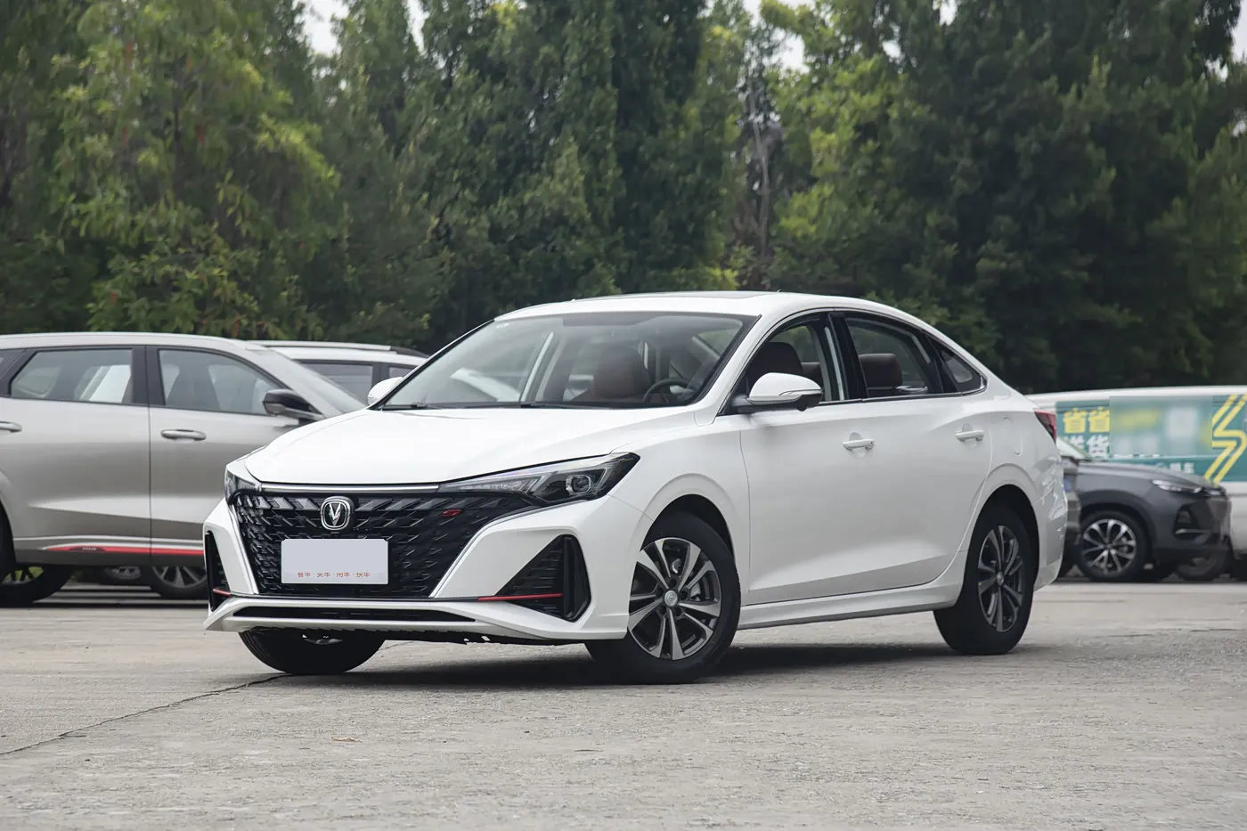 2026 Changan EADO Plus — front three-quarter view, compact sedan for export